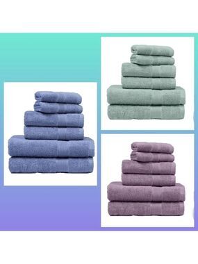 HEIDI & OAK 6-PIECE 100% RINGSPUN COTTON TOWEL SET